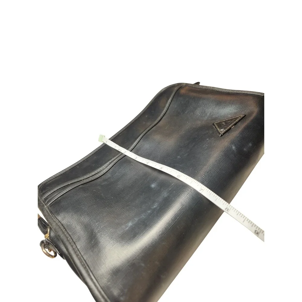 Liz Claiborne Black Faux Leather Slim Crossbody Bag